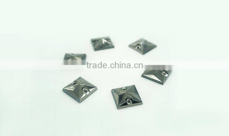 KC5 square rivoli 18*18 flat back sew on acrylic rhinestones for fashion decoration, craft making, garment bags accessories