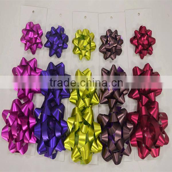 Chinese Factory Wholesale Color & Pattern Printed Plastic Ribbon Gift Bow For Gift Decoration