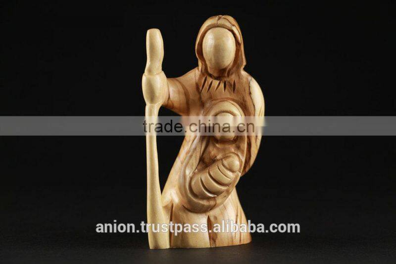 Olive Wood Carved Holy Family
