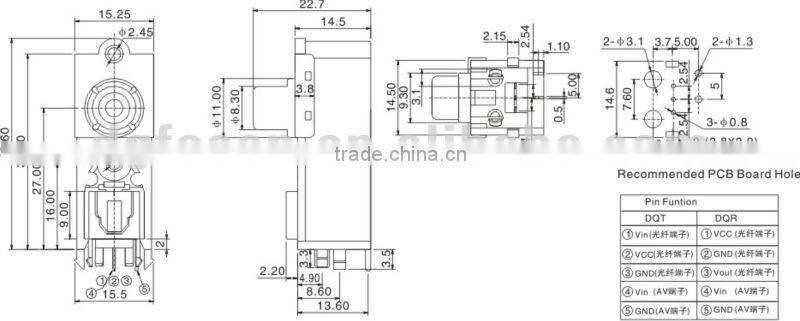 optical fiber modular jack DQT(R)-011A