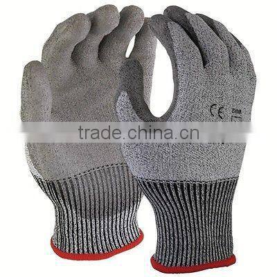 High Tenacity HPPE Anti -Cut Gloves With PU Coating