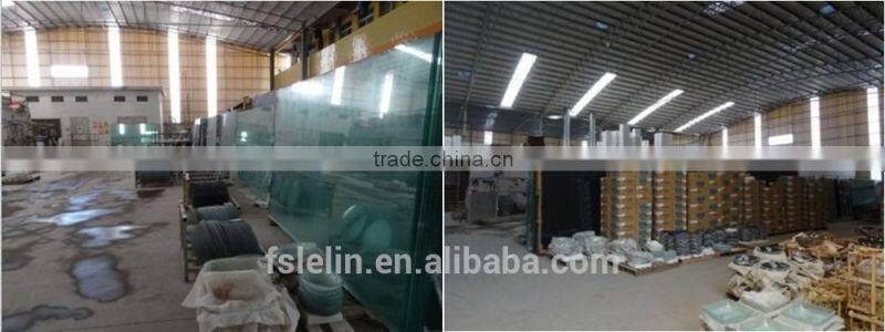 Colorful art glass basin glass vanity transparent sink LH-16026