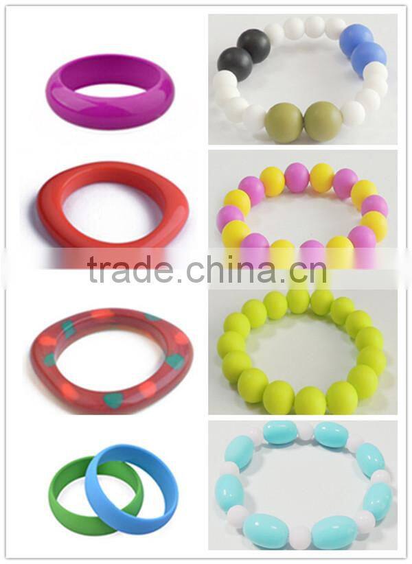 Baby teething silicone bead bracelet bangle