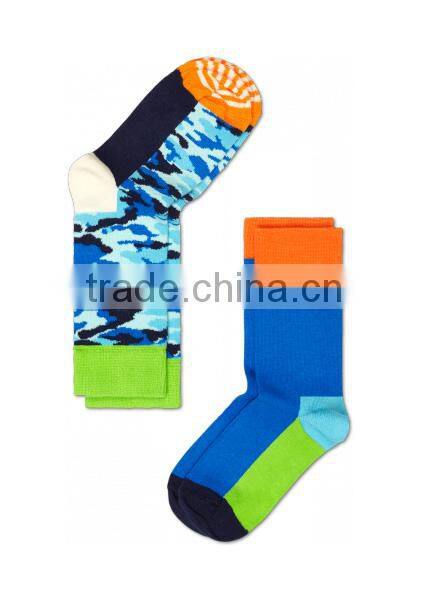 Custom Wholesale Elite Kids' Teenage Boys' Girls' Camouflage Combed Cotton Army Socks