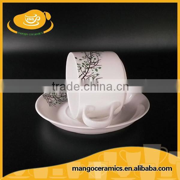 Classical design modern porcelain tea coffee cup and saucer