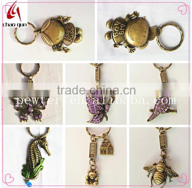 Metal 3D mini car model keychain