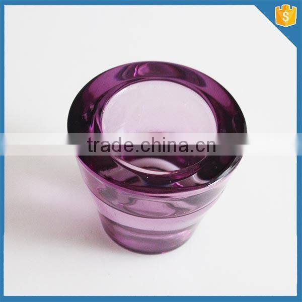 purple classic glass candlestick glass candle holder tableware