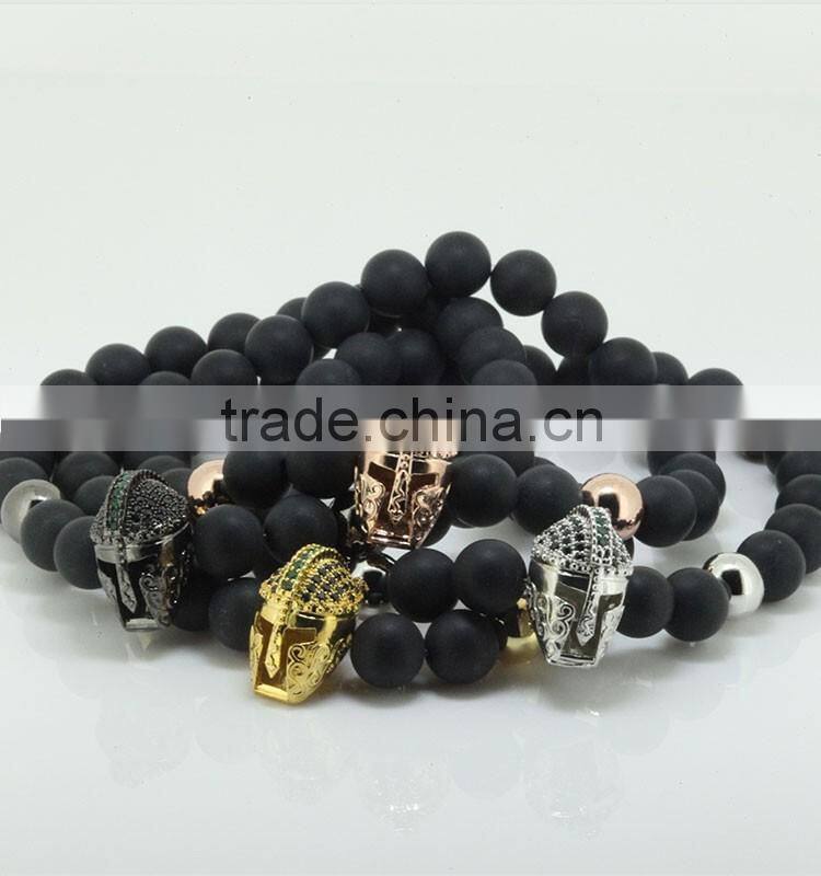 2016 High Quality 24k Black Jewelry Buddha Bracelet Round Beads Charm Bracelets
