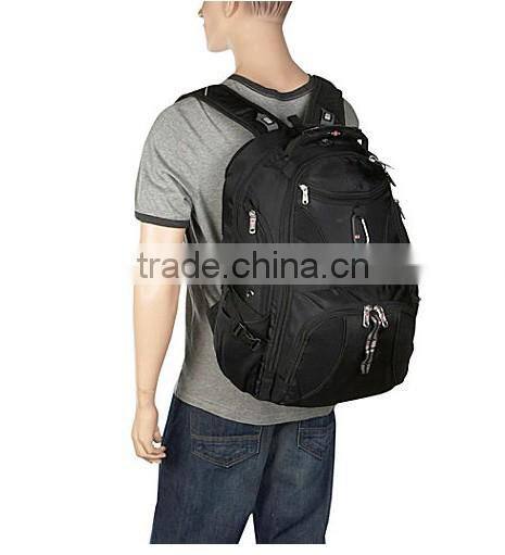 multi-function black backpack bag outdoors