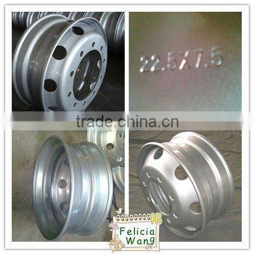 22.5*7.50 tubeless steel wheel rim
