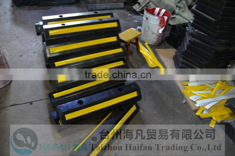 High quality 500mm rubber wheel stopper adjustable loading dock ramp for sale/Car Parking Stopper Made of Synthetic Rubber