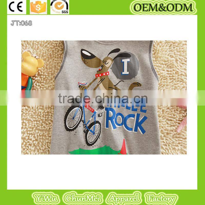 2015 Mouse t-shirt Sleeveless t shirt 100% cotton t shirt baby clothes wholesale price organic kids
