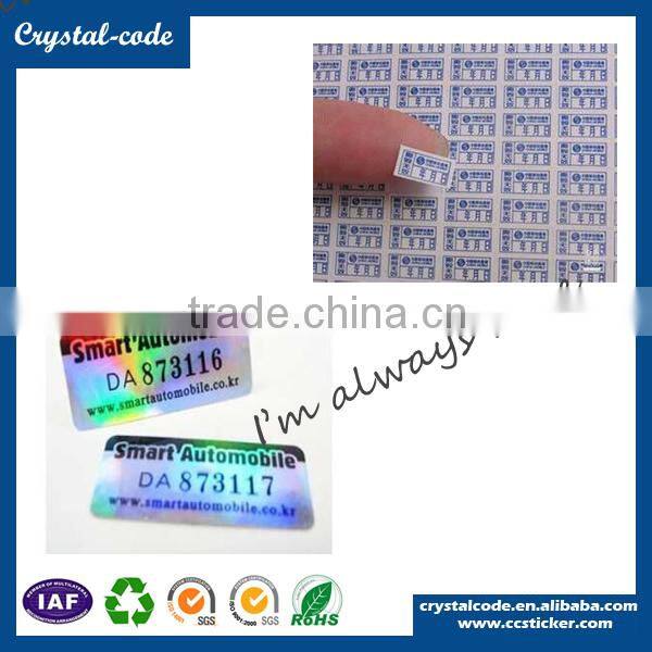Mobile phone warranty sticker,led flashing sticker