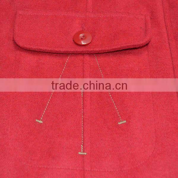 high quality ladies woollen coat with hood