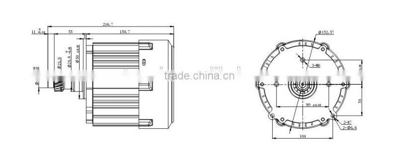 dc brushless 48v motor BLDC motor-128 for electric tricycle