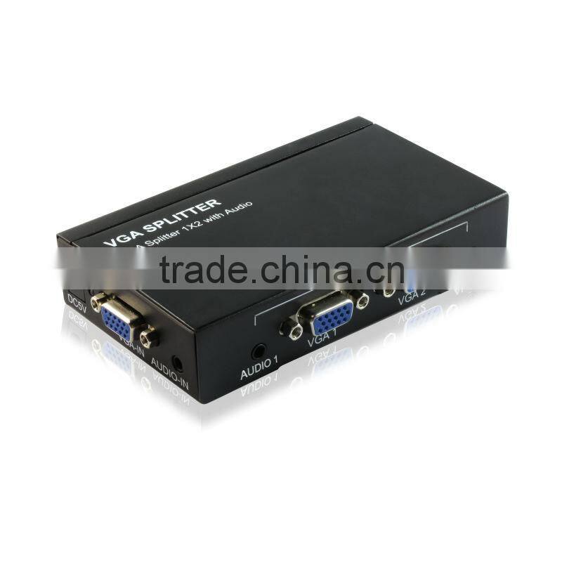 China supplier high quality 1 input 2 outputs vga splitter