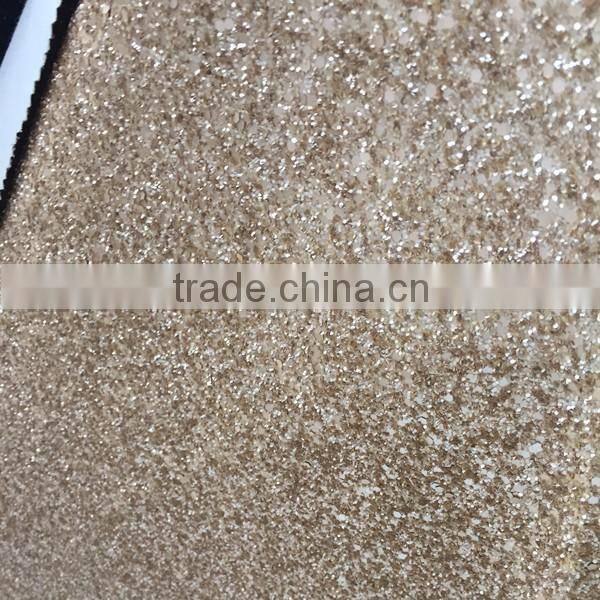 Chunky Glitter fabric for ladies shoes upper decoration usage ,popular use for fashion High-heeled Shoes