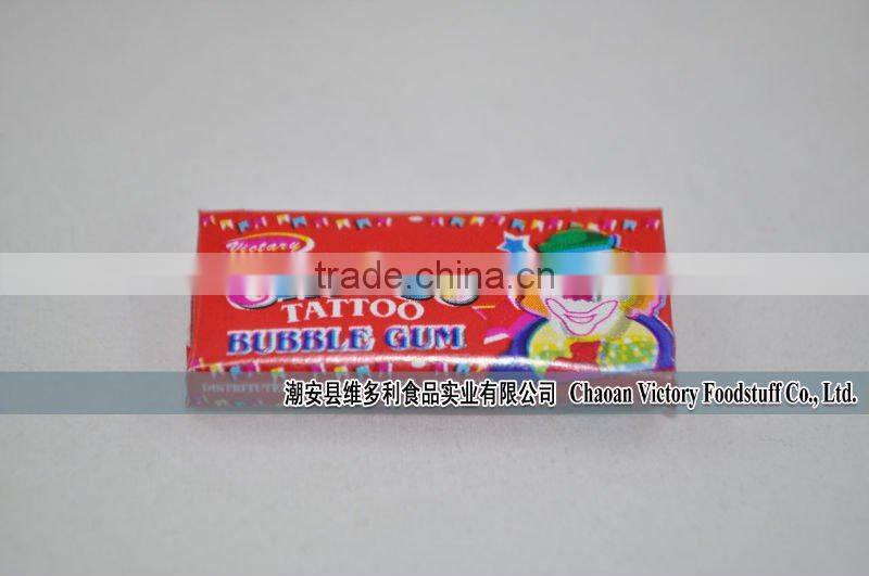 Tattoo bubble gum in kolala jar(fruit bubble gum)