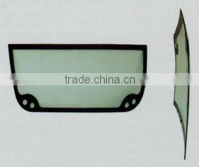 Bus double-curvature rear windshield glass