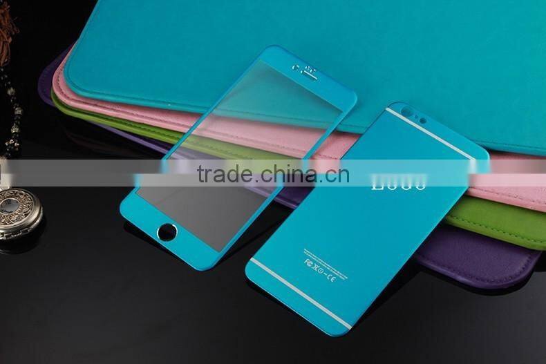 3D Full Cover Titanium Alloy Color Tempered Glass Screen Protector For iPhone 6 6plus