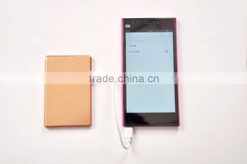 OEM/ODM 2600mah ultra slim power bank popular promotional gift 2016