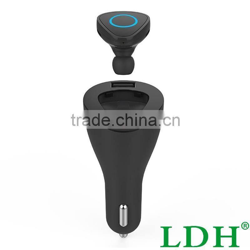 USB Car Charger with Bluetooth Headset Stereo Earphone Handsfree Wireless Car Bluetooth Headphone V4.1 Driving For All Phone