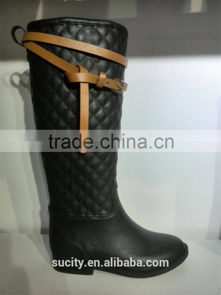 ladies gaga gum boots with leather strap