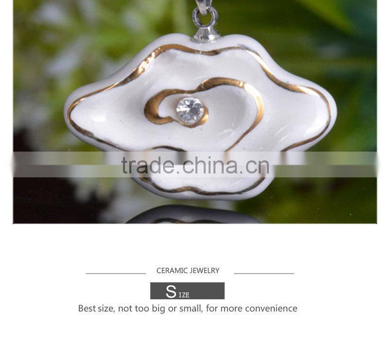 Popular cloud shape daily wear christmas ceramic necklace