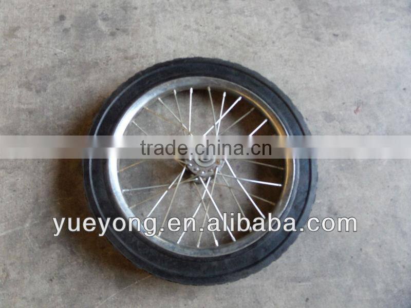16"solid rubber powder wheel ,firewood cart wheel