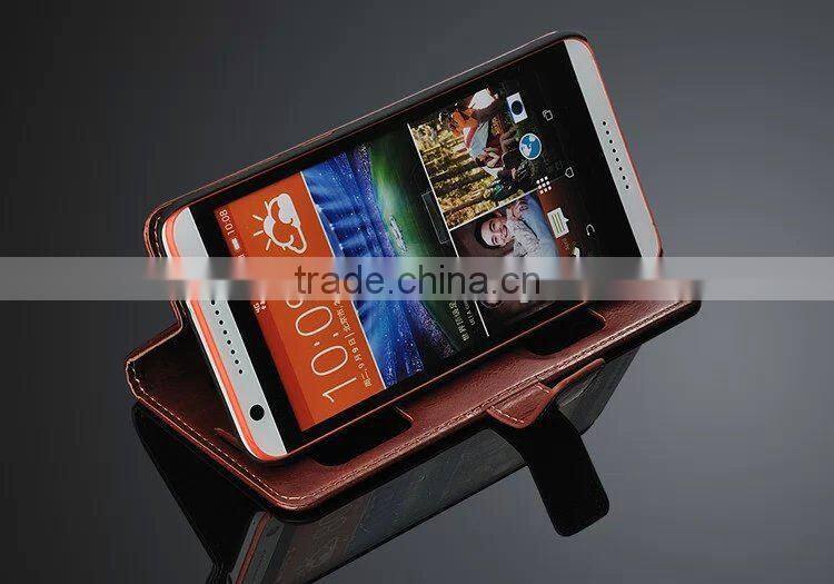 new china products for sale Stand Design Double View Window Leather wallet case cover for htc desire 820 factory price