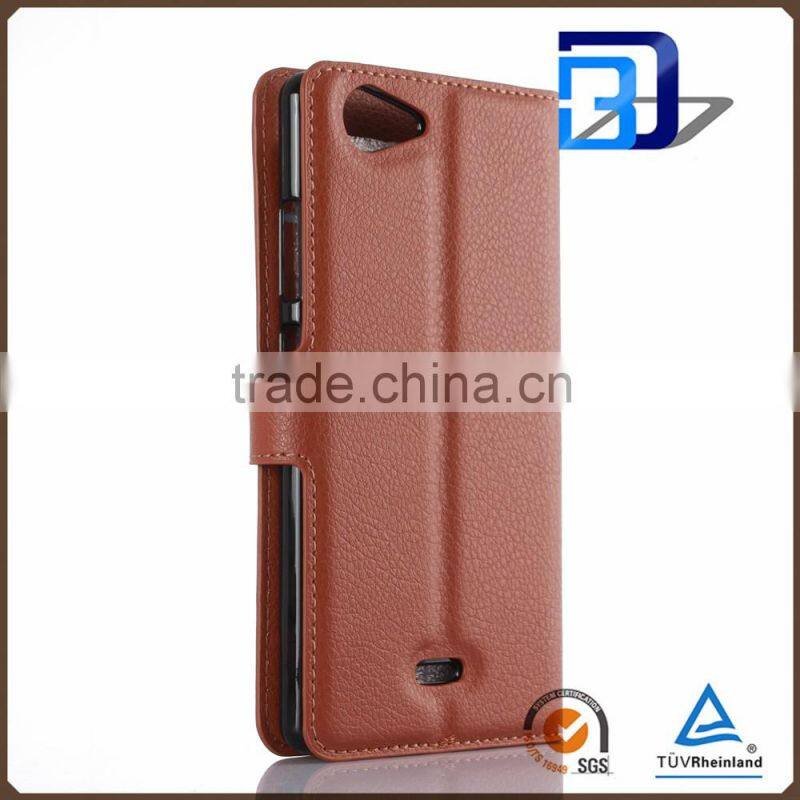 bulk buy from china product Stand Wallet Lychee Leather cover for Wiko Pulp 4G case alibaba express