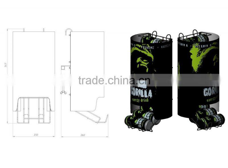 Wire canned beer beverage / drink racks supermarket shelf HSX-329