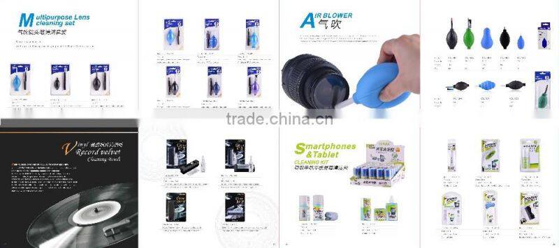 opula screen cleaning set with gel spray cleaner, microfiber cloth, fanshaped brush with MSDS for mobile phone, computer,camera