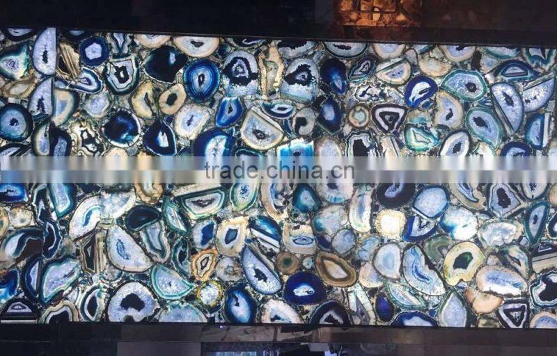 Artifical blue agate marble stone with superior quality