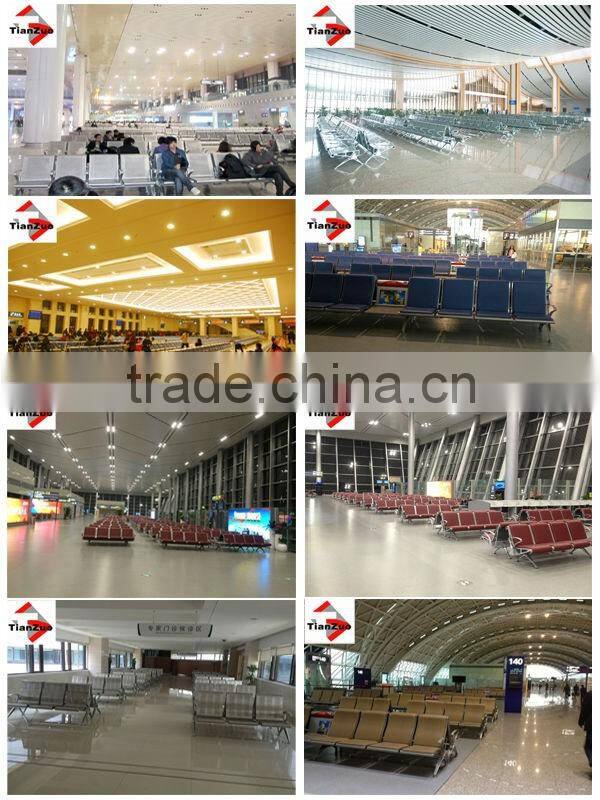 3-seater PU moulded foam waiting chair