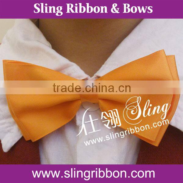 3.5 Inch Orange Satin Ribbon Tie