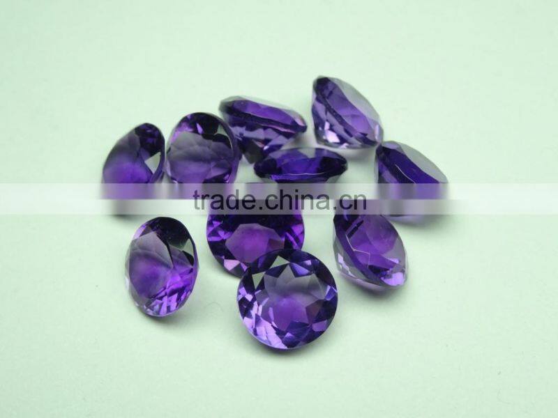 Roundle cut faceted African amethyst AAA++++ quality