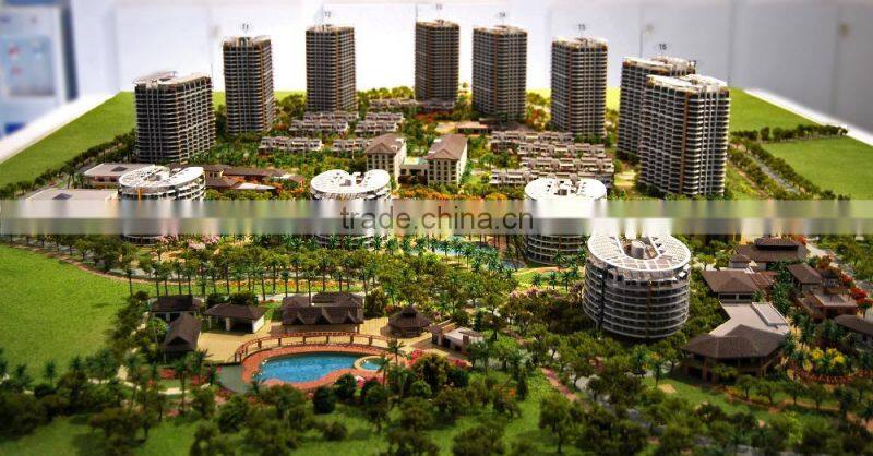 architectural residential building scale model with lighting system