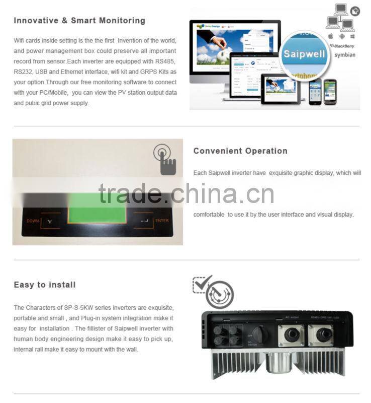 2014 Hot Sale Pure Sine Wave Frequency Solar Inverter 4kw
