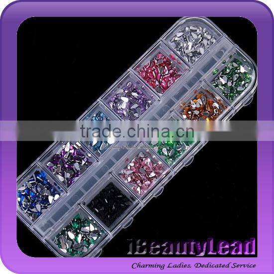 popular nail art rhinestone oval shape rhinestone for nail art decoration