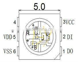addressable rgb led strip dc5v 60 pixels/m waterproof