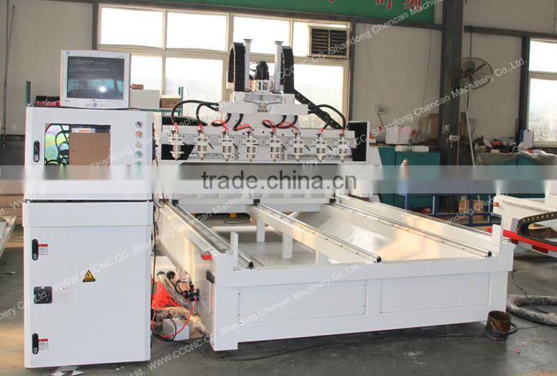 multi spindles3D engraving table legs and stair handrail buddha 4 axis rotary wood carving cnc router cylinder engraving machine