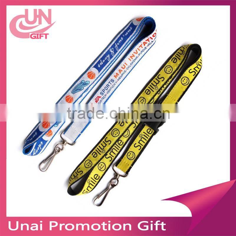 Most Fashionable Smileface Lanyard Promotional Jacquard Weave Lanyard LOW MOQ