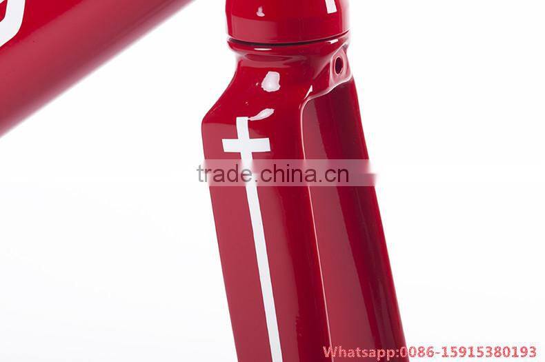 2016 hot selling fixed gear bike frame with front fork and led mountain diving flashlight free shipping