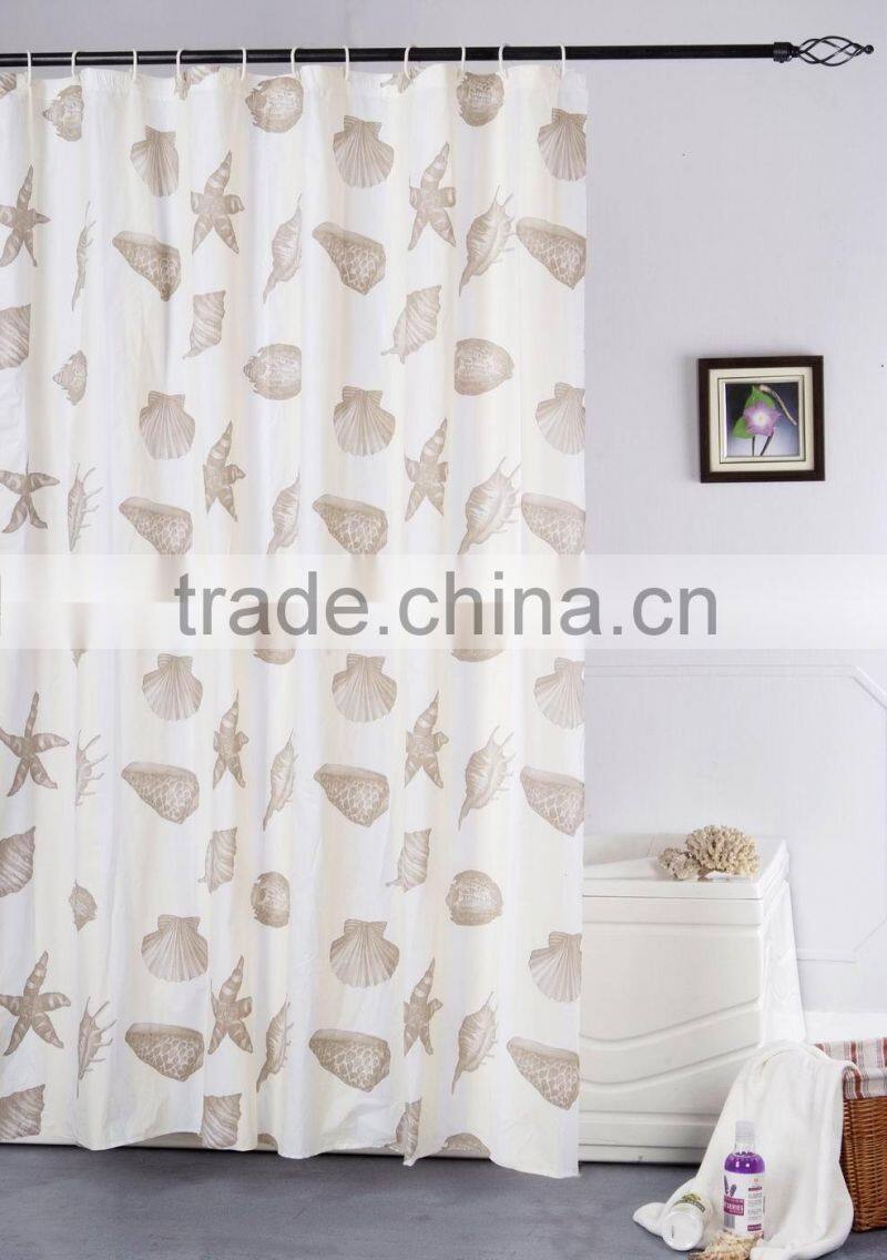 PE SHOWER CURTAIN WITH SEALIFE DESIGN