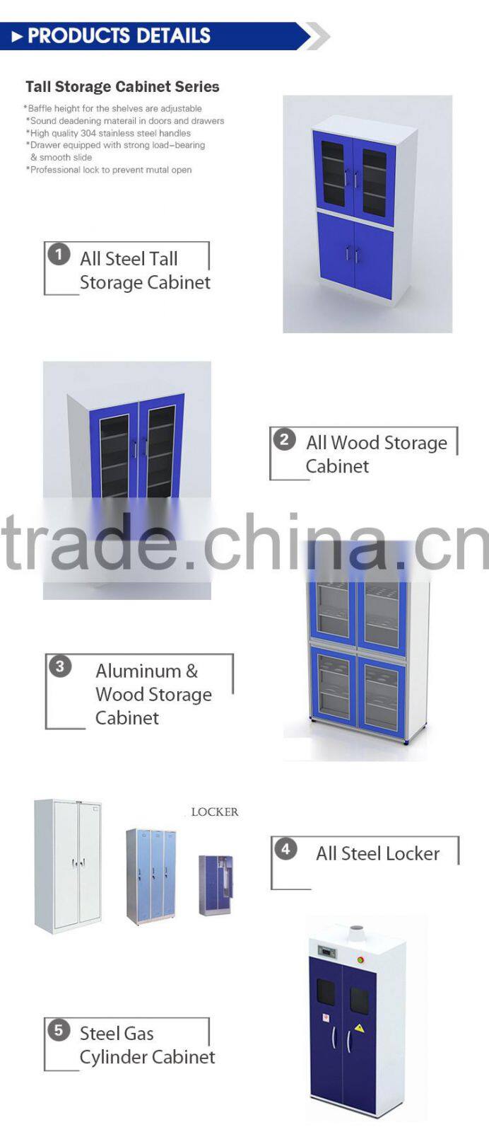 Fire Proof Biological Laboratory Steel Storage Cabinet For Gas Station