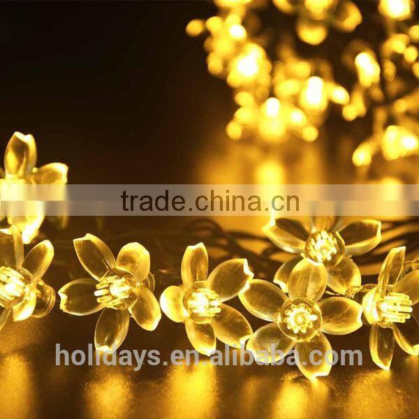 7M 50 LED Purple Blossom Decorative Gardens Fairy String Solar Lights