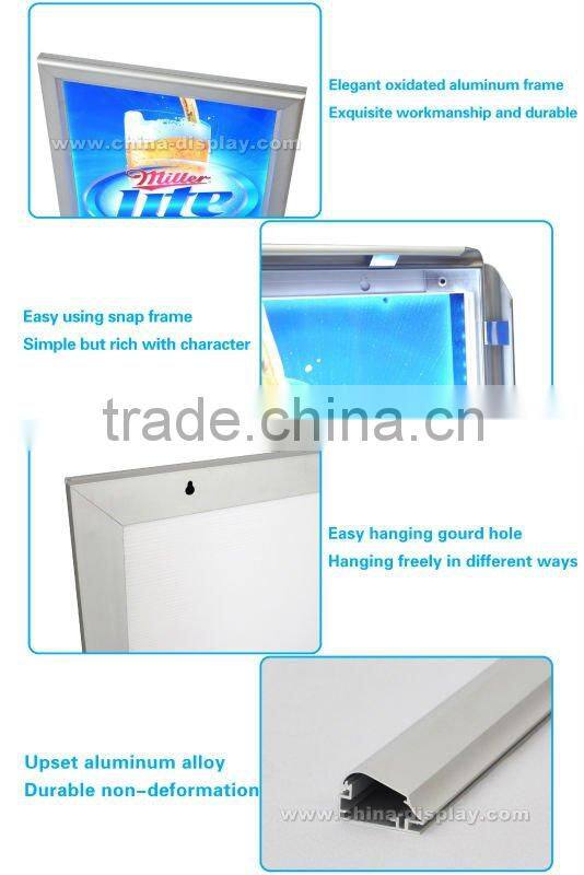 Aluminum snap frame LED picture frame