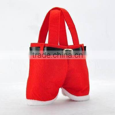 Christmas Tree Table Decoration Gift Toy Wedding Candy Handbag Santa Pants Treat Bag