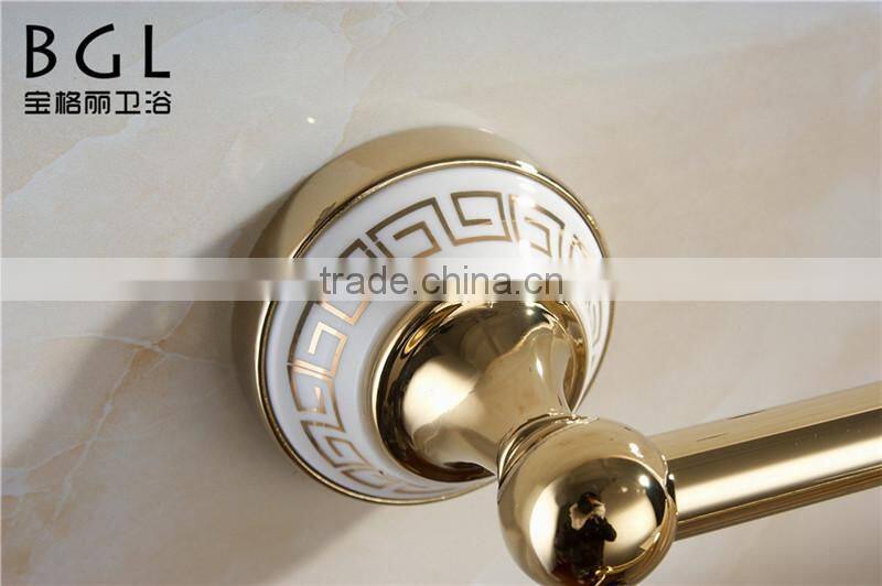 2015 bathroome design bath accessories gold finishing zine alloy towels bar